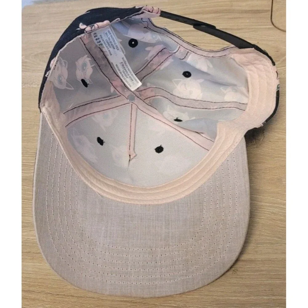 Bioworld Pokemon Jigglypuff Youth Snapback Hat Black Cap Pink Pokemon Figures